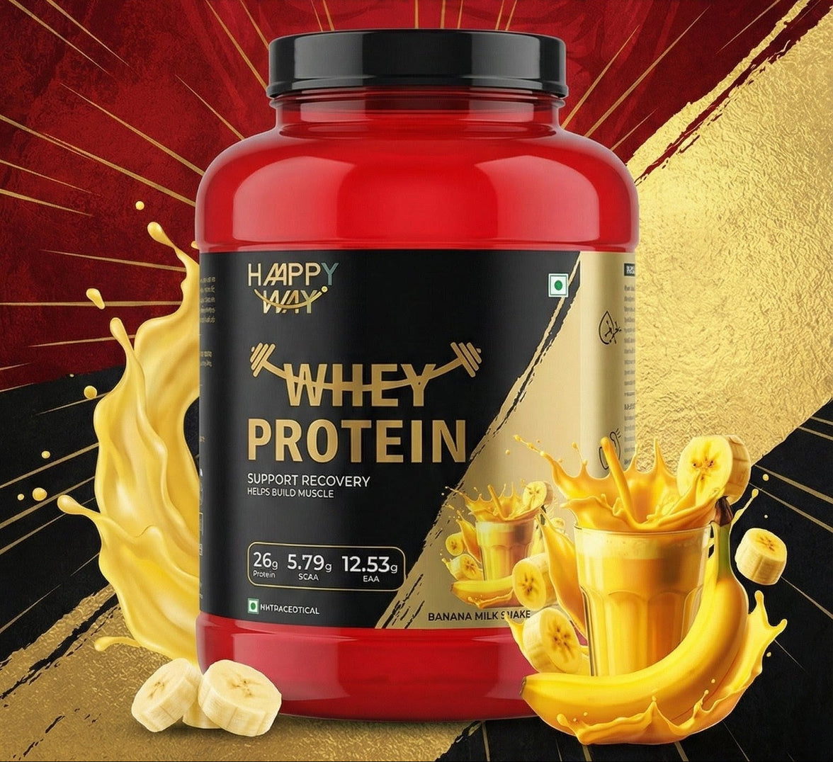 haappy whey banana milk shake