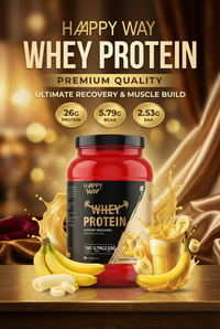 haappy whey banana milk shake