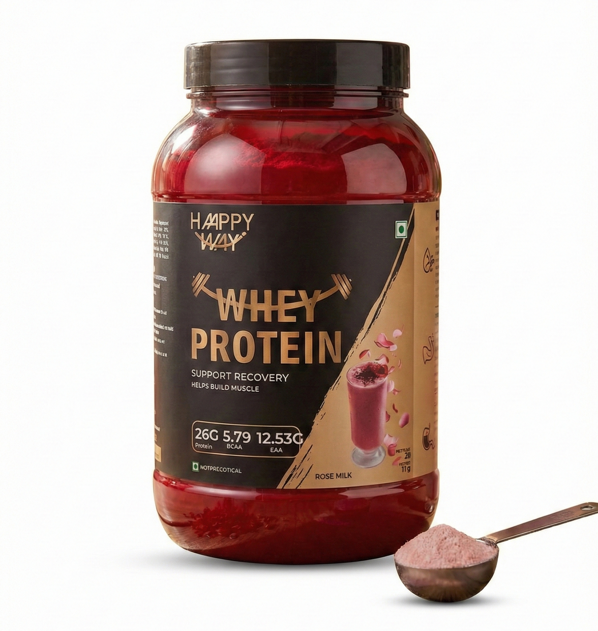 haappy whey rose milk