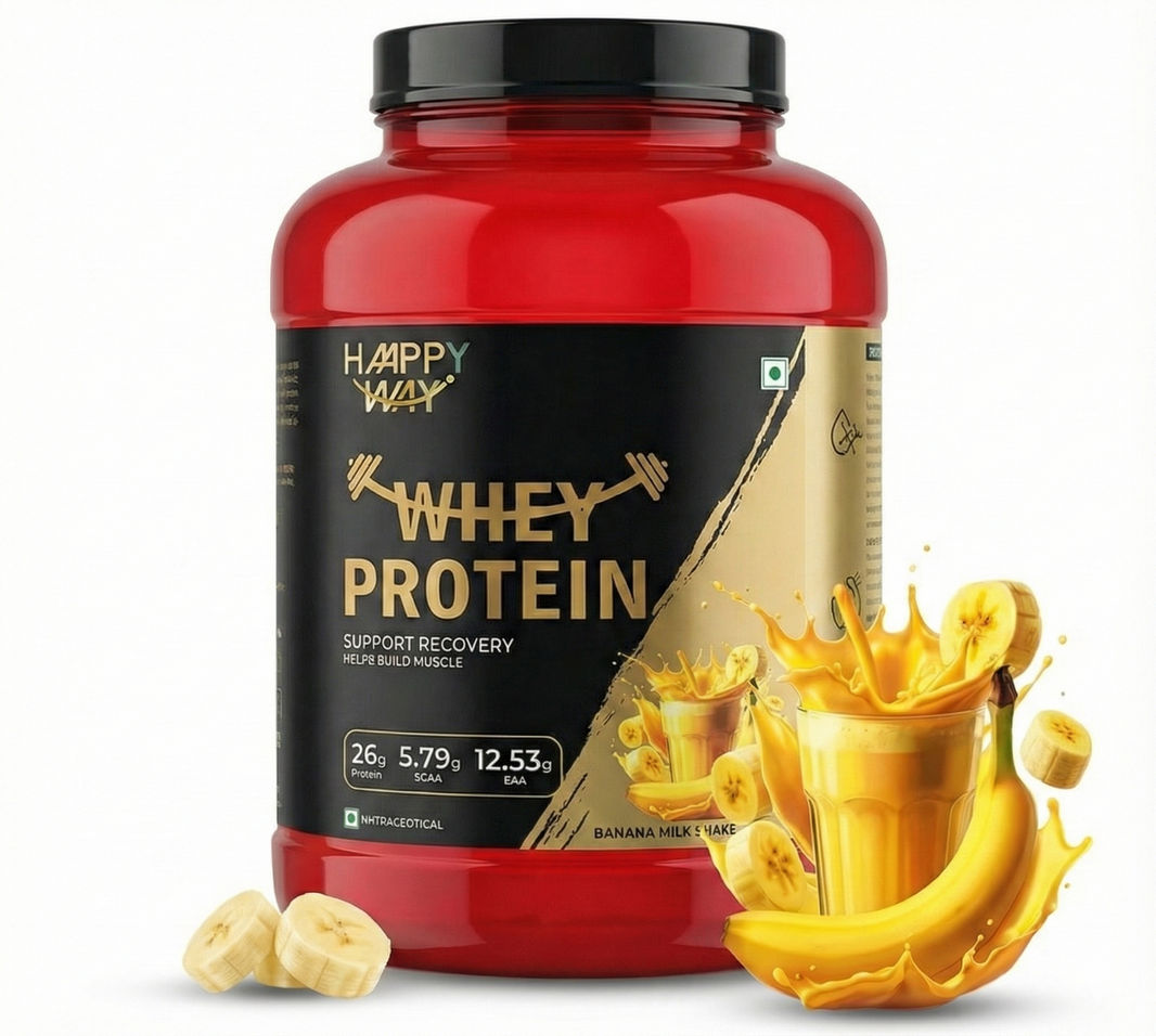 haappy whey banana milk shake