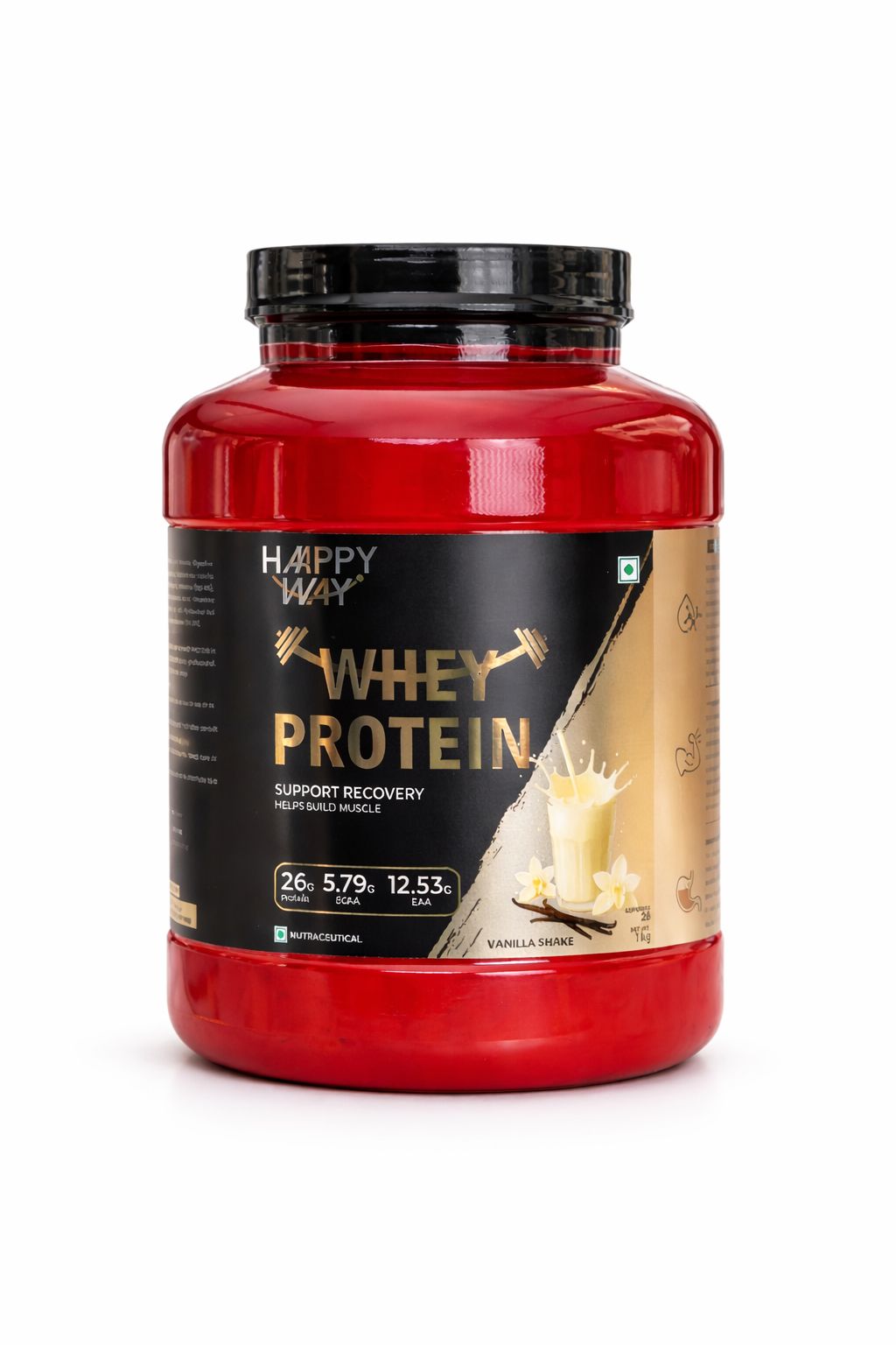 haappy whey vanilla shake